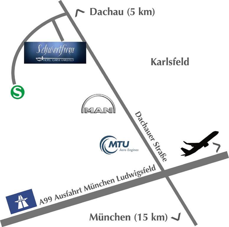 Hotel Schwertfirm Karlsfeld Exteriér fotografie